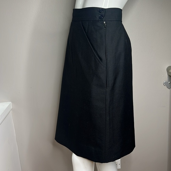 Yves Saint Laurent Rive Gauche Sz 44 Wool Side Zip Double Front Pockets - France - Picture 1 of 6